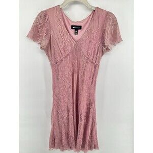 Paul Frank Beautiful Womens Molly Lace Dress Pink Sz. M Lined $92 Cute Nice
